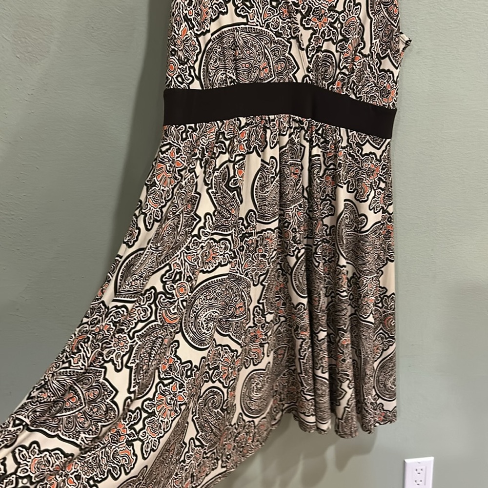 Michael Kors Sleeveless Paisley Dress Women’s Size L/G - Picture 8 of 11